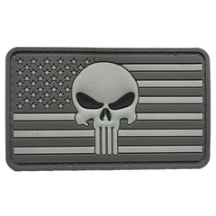 WARAGOD 3D US Punisher Patch Grey 8.5x5cm