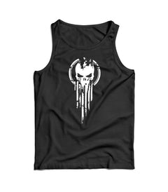 DRAGOWA men's tank top skull 160 g/m², black