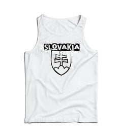 DRAGOWA men's tank top Slovak emblem with lettering 160 g/m², white