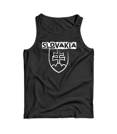 DRAGOWA men's tank top Slovak emblem with lettering 160 g/m², black