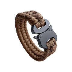 WARAGOD Paracord Bracelet with Metal Clip Avär, Coyote