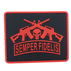 WARAGOD Semper Fidelis PVC Patch, Red