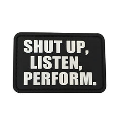 WARAGOD Shut Up PVC Patch, Black