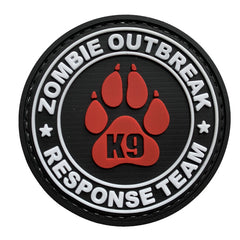 WARAGOD Zombie Outbreak PVC Patch, Black Red