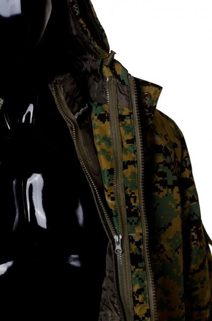 O&T Aurora Beatrix Jacket Digital Woodland with Removable Lining