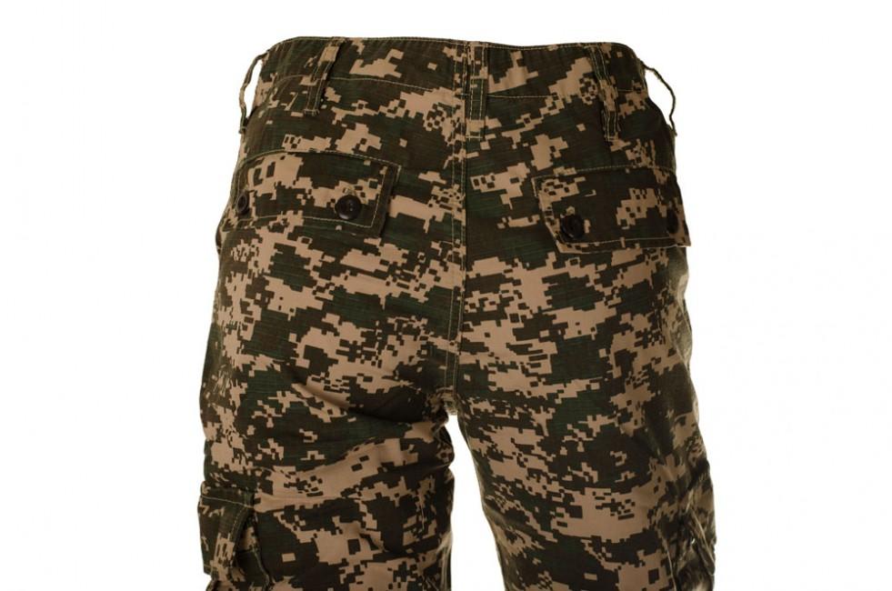 O&T Cityhunter Rip-Stop Men's Pants, Digital Woodland Brown