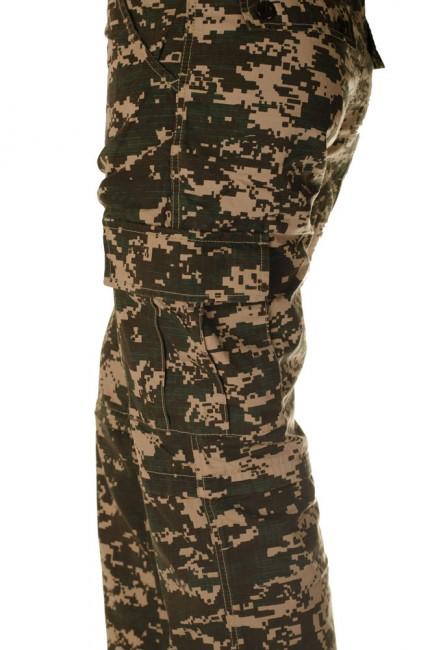 O&T Cityhunter Rip-Stop Men's Pants, Digital Woodland Brown