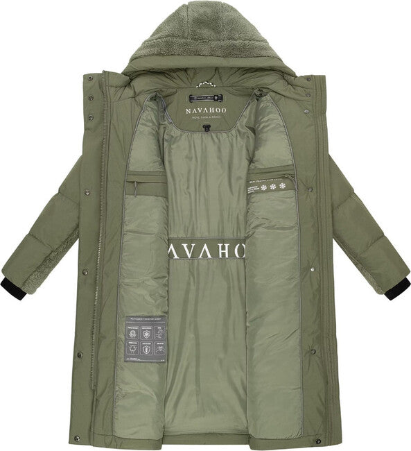 Navahoo Women's Winter Jacket Funkelteddy14, Olive