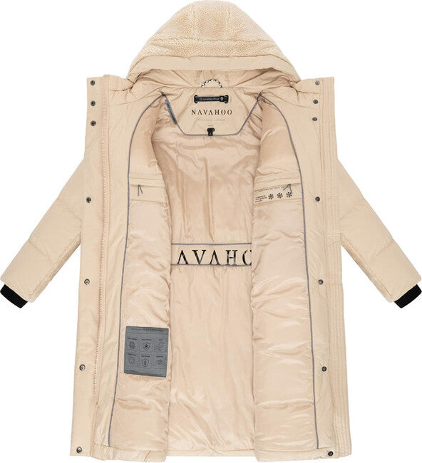 Navahoo Women's Winter Jacket Funkelteddy14, Beige