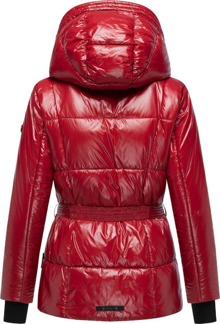 Navahoo Women's Winter Jacket with Hood EISGLANZ, Dark Red