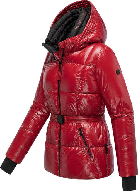 Navahoo Women's Winter Jacket with Hood EISGLANZ, Dark Red