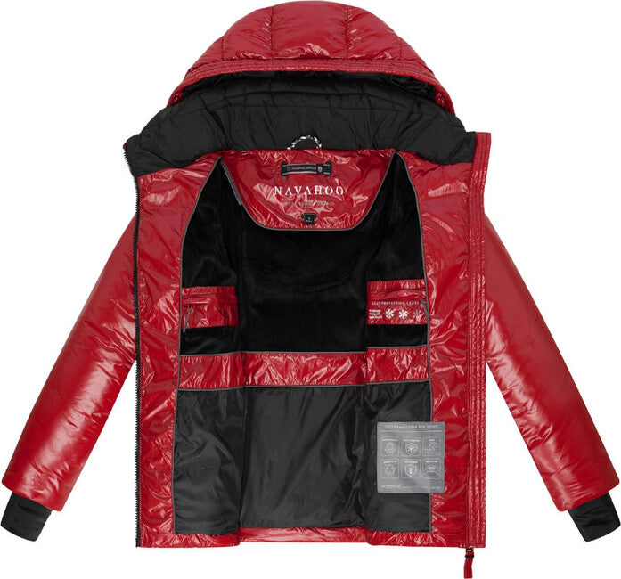 Navahoo Women's Winter Jacket with Hood EISGLANZ, Dark Red
