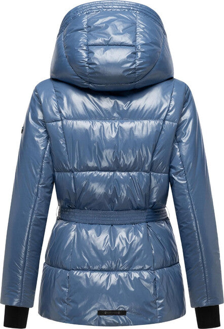 Navahoo Women's Winter Jacket with Hood EISGLANZ, Dusty Blue