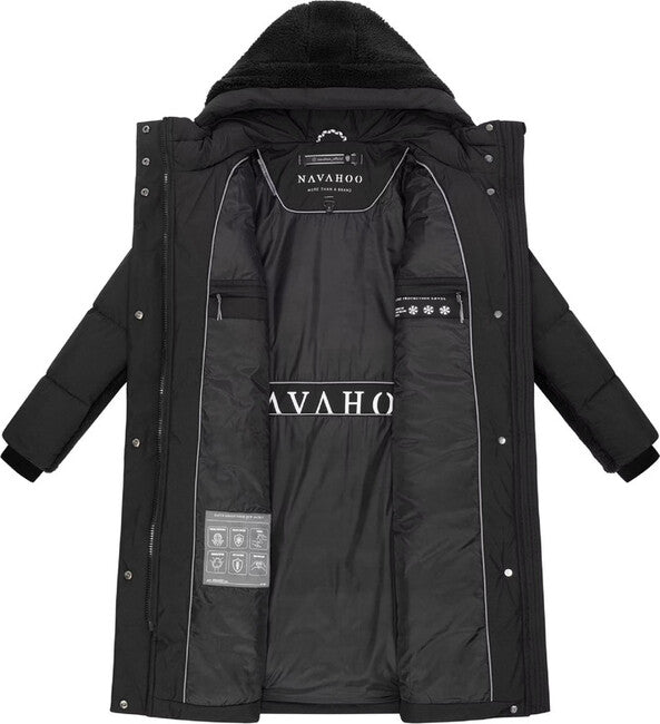 Navahoo Women's Winter Jacket Funkelteddy14, Black