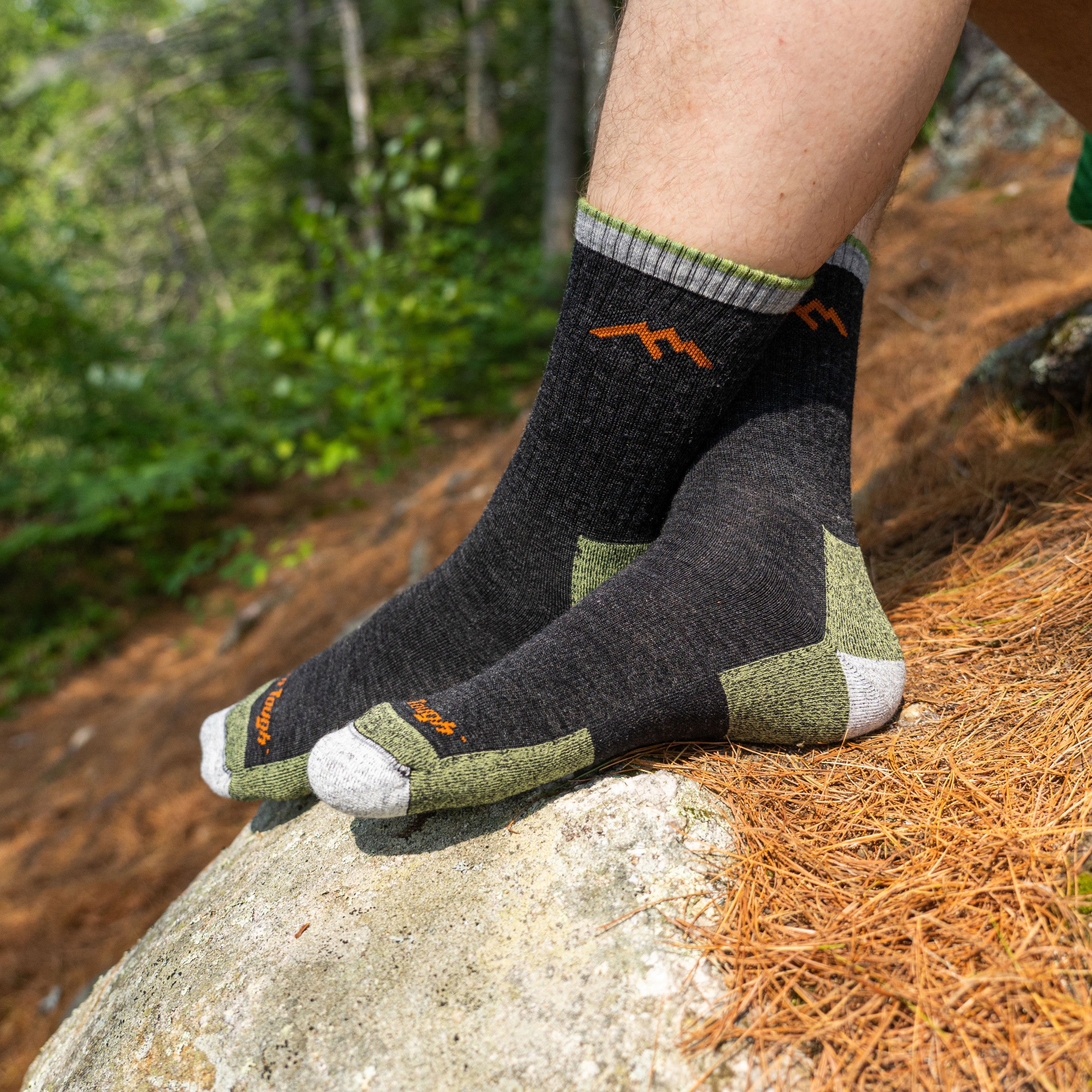 Darn Tough Hiker Micro Crew pohodniške nogavice z blaženjem, Clover