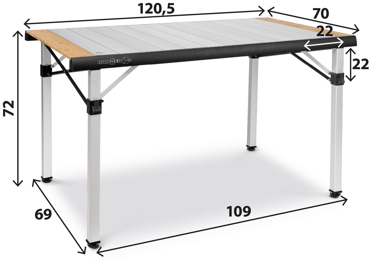 Brunner Quadra Tropic Adjustable Camping Table 4