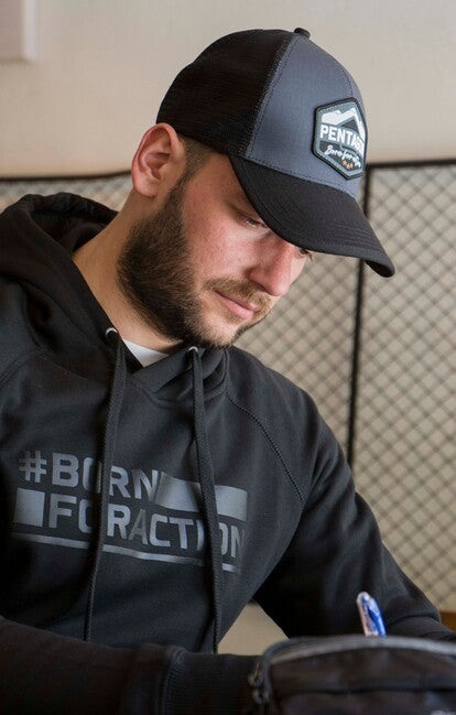 Pentagon Born For Action Hoodie, Black