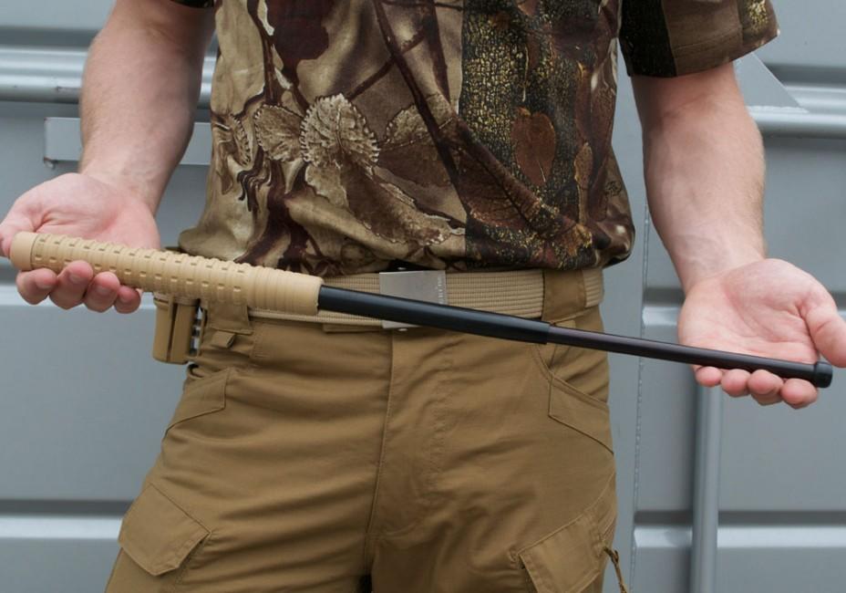 ESP Blackjack 21" 53cm Hardened Baton, Black with Sand Handle