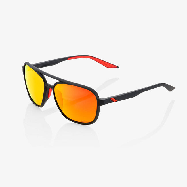 100% Kasia Sunglasses, Soft Tact Black
