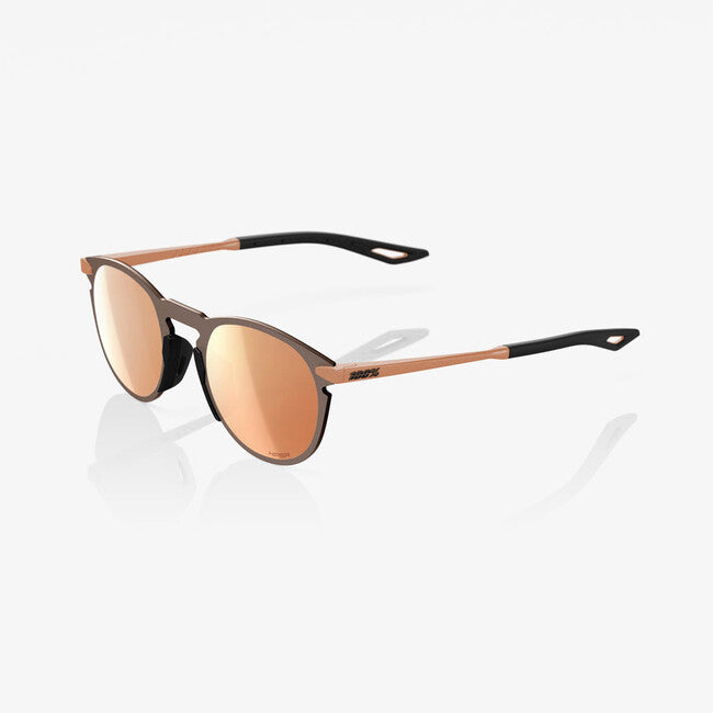 100% Legere Round Sunglasses, Matte Copper Chromium
