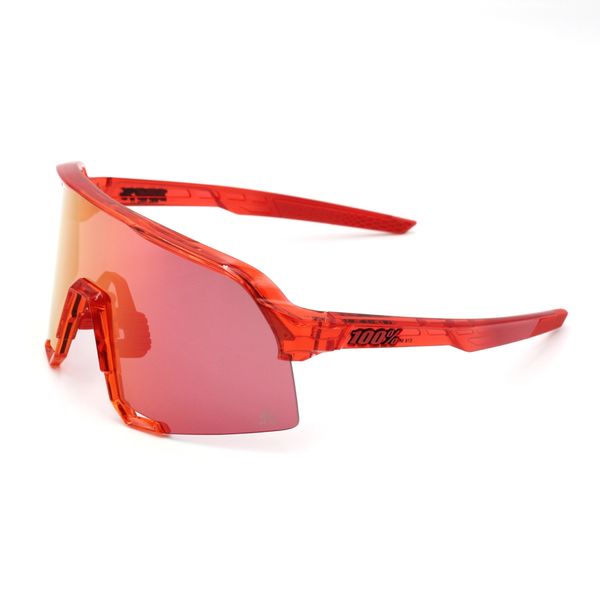 100% S3 LE Sunglasses Peter Sagan, Gloss Translucent Red - Hyper Red Mirror