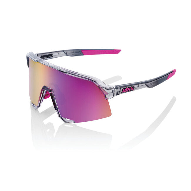 100% Sunglasses S3, Polished Translucent Grey
