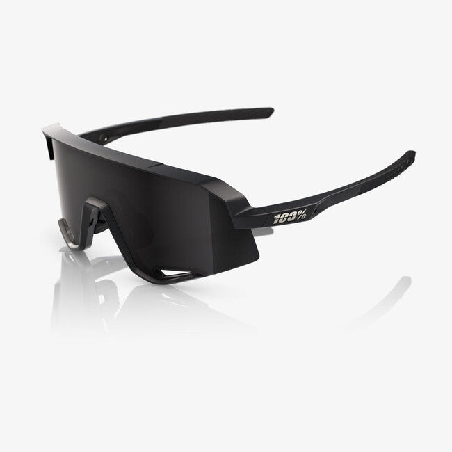100% Slendale Sunglasses, Matte Black - Smoke Lens