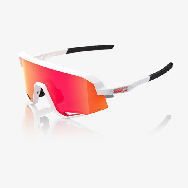 100% Slndale Sunglasses, Matte White - HiPER Red Multilayer Mirror