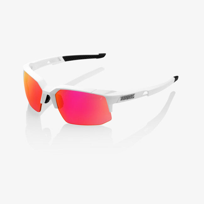 100% Speedcoupe Sunglasses, Soft Tact Off White, Purple Multilayer Mirror Lens