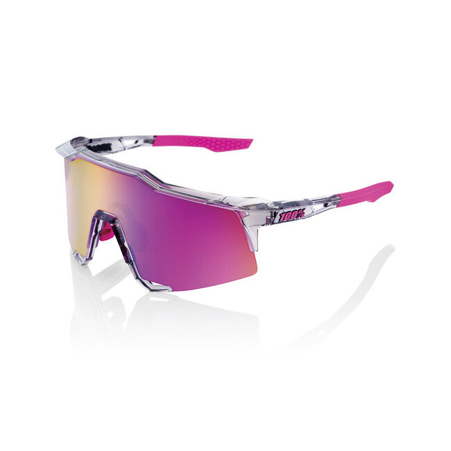 100% Speedcraft Sunglasses, Polished Translucent Grey