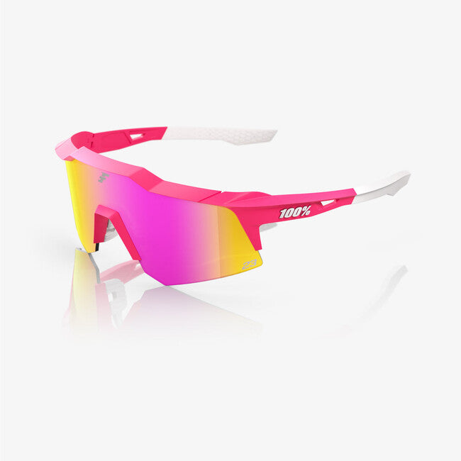 100% Speedcraft XS Sunglasses, Tatis 24 LE - HiPER Vital Pink Mirror