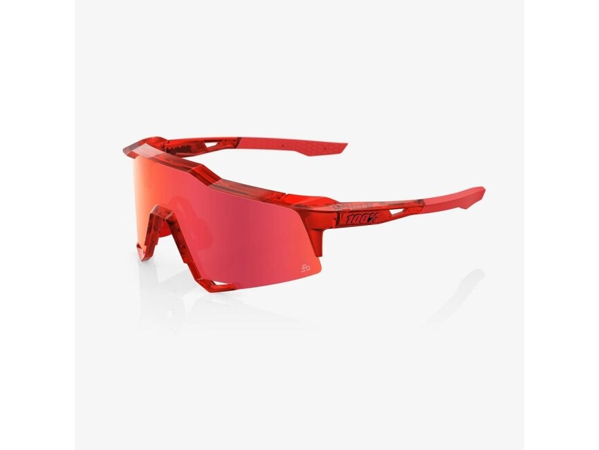 100% Speedcraft LE Peter Sagan Sunglasses, Gloss Translucent Red - Hyper Red Mirror