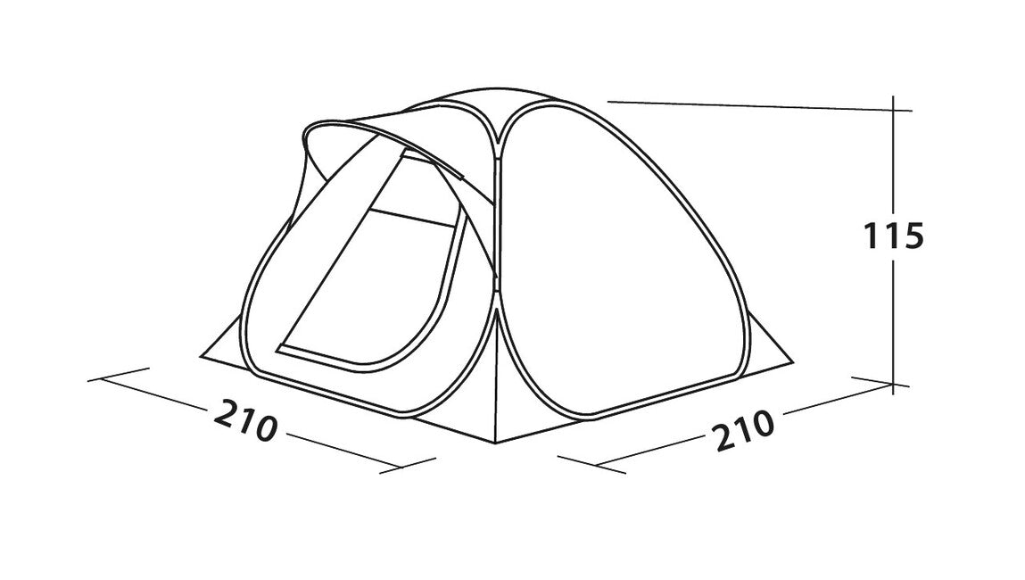 Easy Camp Flameball 300 Pop-Up Tent, 3-Person