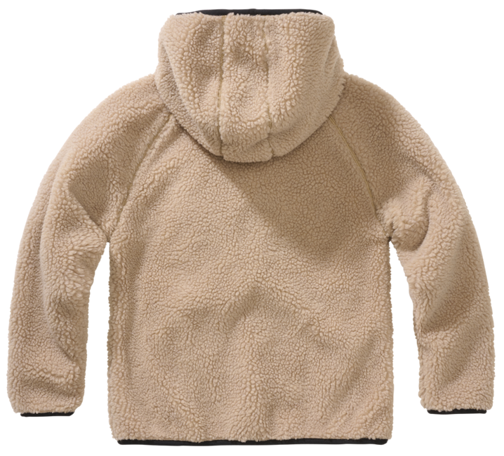 Brandit detská Teddyfleece bunda s kapucňou, camel
