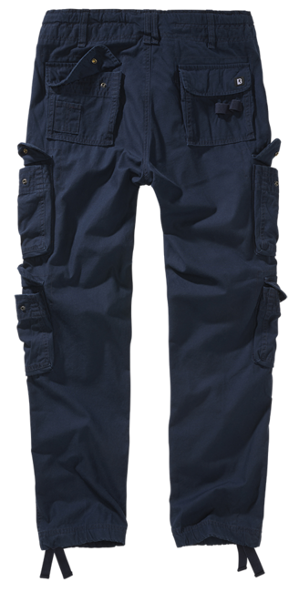 Brandit Pure Slim Fit Trousers, Navy Blue