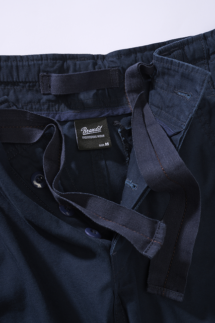 Brandit Pure Slim Fit Trousers, Navy Blue