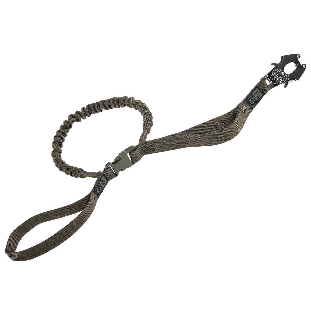 K9 Thorn Kong Frog vodítko s tlmičom, olivové, 150 cm