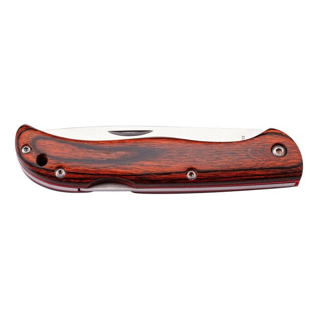 Herbertz Folding Knife 8.4cm, Brown Pakka Wood