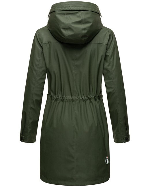 Navahoo Deike women's winter rain jacket with hood, olive