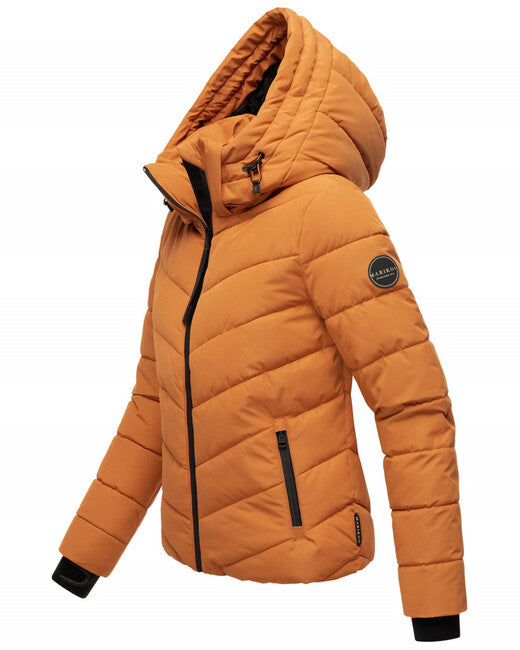 Marikoo SAMUIAA Women's Winter Jacket with Hood, Cinnamon