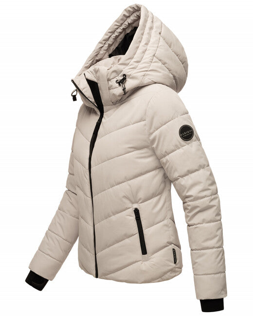 Marikoo SAMUIAA Women's Winter Jacket with Hood, Light Grey