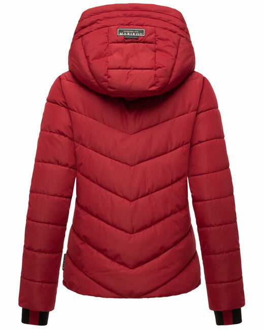 Marikoo SAMUIAA Women's Winter Jacket with Hood, Dark Red