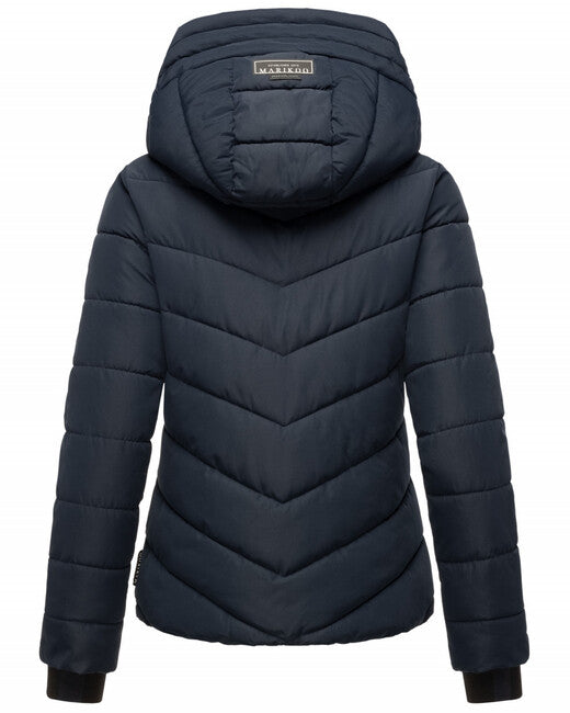 Marikoo SAMUIAA Women's Winter Jacket with Hood, Navy Blue