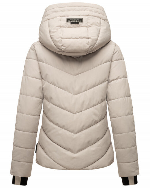 Marikoo SAMUIAA Women's Winter Jacket with Hood, Light Grey