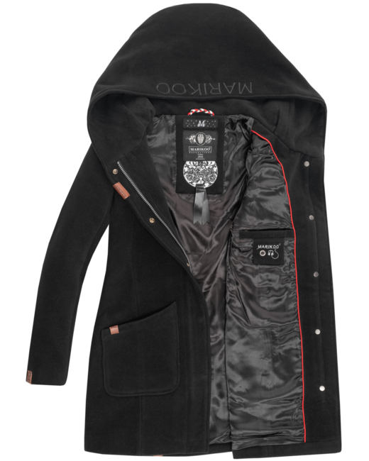 Marikoo MAIKOO women's winter coat with hood, red