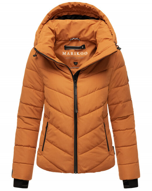 Marikoo SAMUIAA Women's Winter Jacket with Hood, Cinnamon