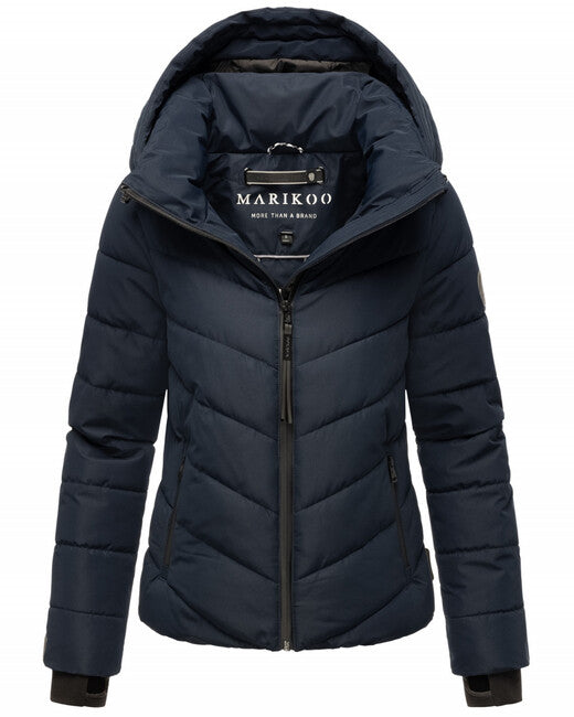 Marikoo SAMUIAA Women's Winter Jacket with Hood, Navy Blue
