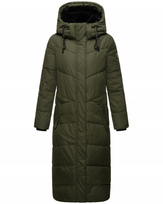 Navahoo HINGUCKER Women's Winter Jacket with Hood, Dark Olive