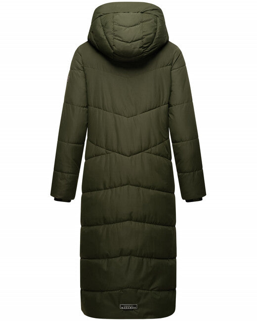 Navahoo HINGUCKER Women's Winter Jacket with Hood, Dark Olive