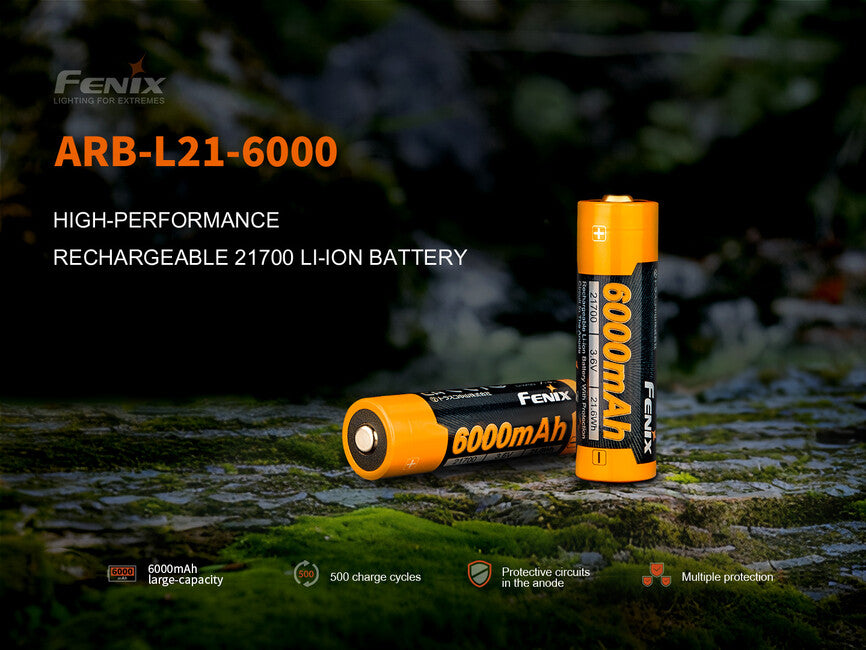 Fenix Rechargeable Battery 21700 6000 mAh Li-Ion